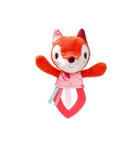 LILLIPUTIENS - A rattle with a teether and a rustling foil Alice the Fox 3m +