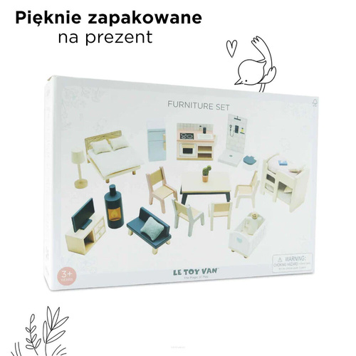 Le Toy Van – Wooden dollhouse furniture, Large set