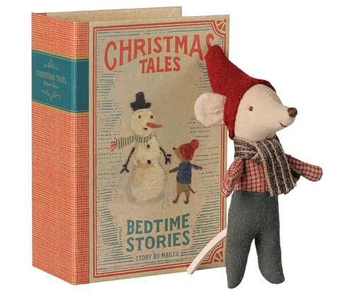 MAILEG – Christmas mouse, baby in a book