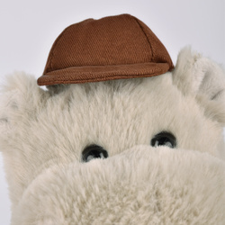 DOUDOU – HELLO BROOK plush hippo Histoire d'Ours, 20 cm, beige