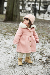 Elodie Details - Furry Knit Beanie - Powder Pink