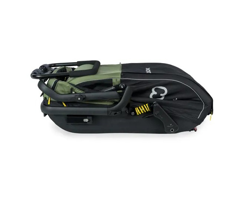 Bicycle trailer for a dog - Hamax Pluto M 35 kg - Green / Black