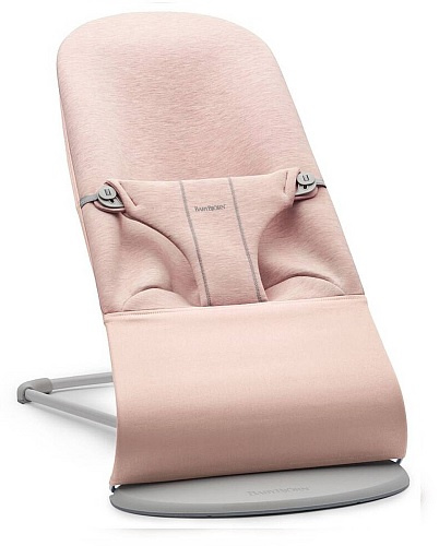 BABYBJORN - Bouncer Bliss - Light grey frame, 3D Jersey, Light pink