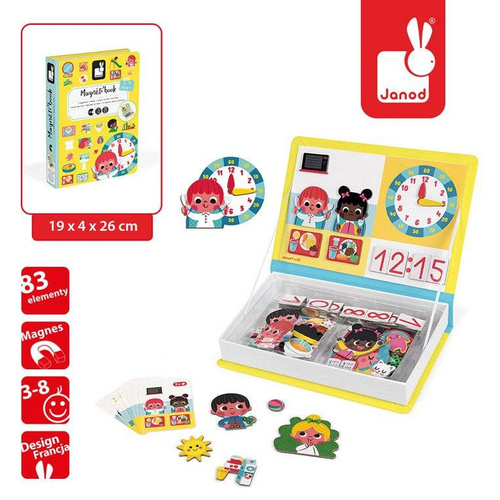 Janod - Magnetic puzzle I'm learning a watch Magnetibook collection 2018
