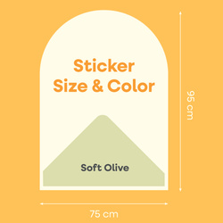 CLEVERCLIXX - magnetic wall sticker 95x75cm, soft olive