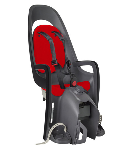 Hamax - Caress w/carrier adapter (rack mounted) - Dark Grey/red