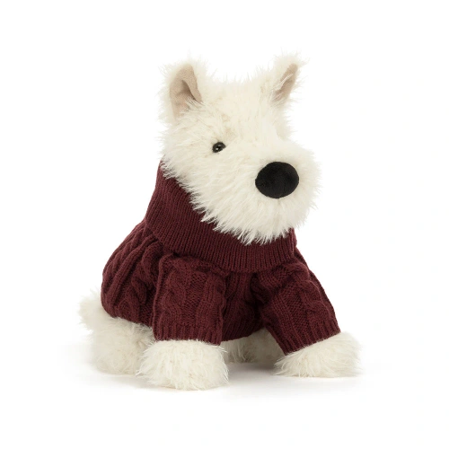 Jellycat - Munro Scottie Dog 'Winter Jumper' 25 cm