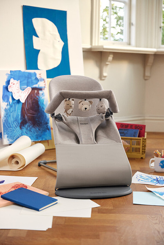 BABYBJÖRN - Bouncer Bliss - 3D Jersey, Sand Grey