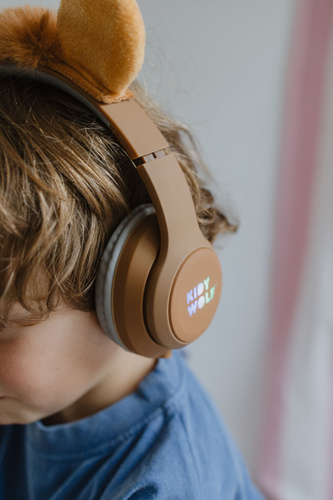 Kidywolf - Bluetooth headphones with magnetic ears KIDYEARS, lion