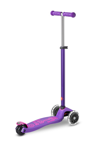 MICRO - three-wheeled scooter Maxi Deluxe LED, purple