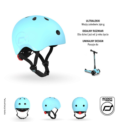 SCOOTANDRIDE - S-M helmet for children 3+ Blueberry