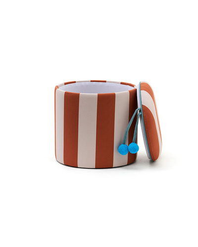 Kid's Concept - Pouffe cylinder with storage, brown