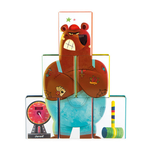 Janod - Metal cans for breaking Applepop Bear 3+