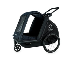 Bicycle trailer for a dog - Hamax Pluto L 45 kg - Blue / Black