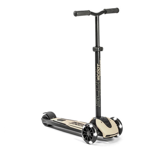 SCOOTANDRIDE - Highwaykick 5 LED - Folding scooter with light-up wheels 5+ Ash