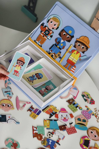 Magnetyczna układanka Zawody Magnetibook, Janod