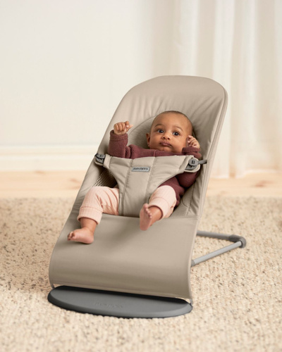 BABYBJÖRN - Bouncer BLISS Woven/Jersey Tri Fabric, Sand Grey
