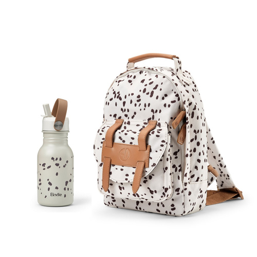 Elodie Details - BackPack MINI Backpack - Dalmatian Dots + Water Bottle - Dalmatian Dots - SET