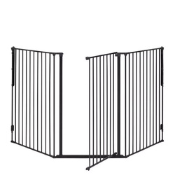 DogSpace - Rocky L Extra Tall Multi Expandable Pet Gate, Black (90-221cm)