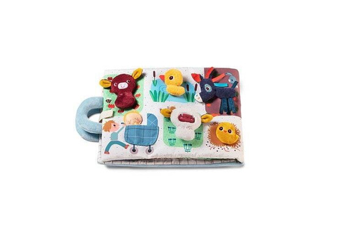 LILLIPUTIENS - Soft activating book with mini - cuddly toys "Baby boom" Farma 18 m +