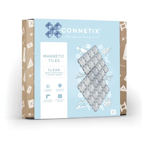 Connetix - 2 Piece Clear Base Plate Pack