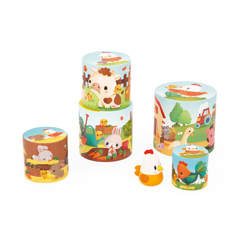 Janod -  Piramida wieża Farma Kurka 6 elementów 12 m+