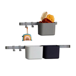 LEANDER - organizers 3pcs., 4 hooks, rack short/long, dusty grey