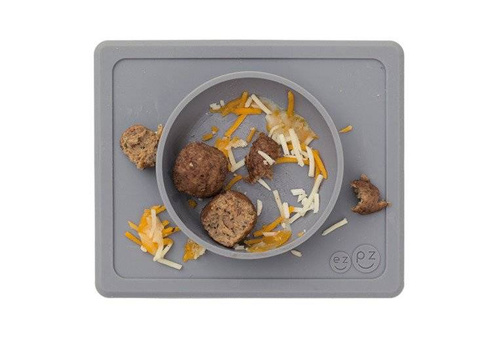 EZPZ - Silicone bowl with 2in1 placemat Mini Bowl gray