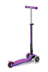 MICRO - foldable three-wheeled scooter Maxi Deluxe LED, purple
