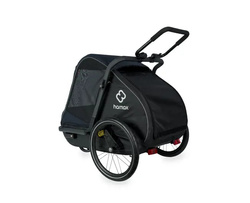 Bicycle trailer for a dog - Hamax Pluto L 45 kg - Blue / Black