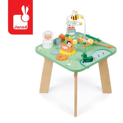 Janod - Multifunctional wooden educational table Meadow 12 m +