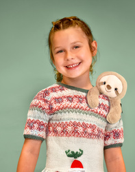 DOUDOU - magnetic plush Podcoll Sloth, Histoire d'Ours, 30 cm, beige