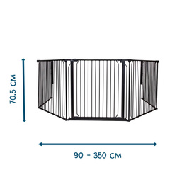 Baby Dan - Carl Wide 3X outdoor safety gate, black