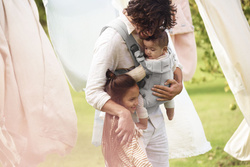BABYBJORN - Baby Carrier Harmony, Woven, Light grey mélange