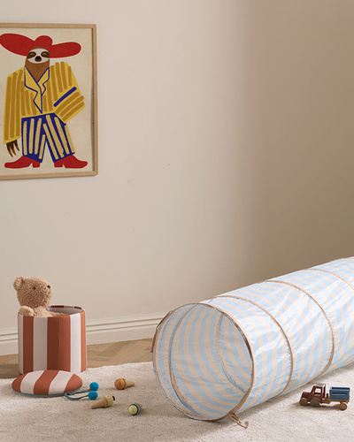 Kid's Concept - Pouffe cylinder with storage, brown