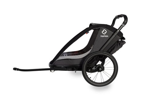 Hamax - Bike trailer for kids COCOON , double- Grey/black