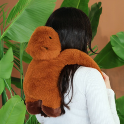DOUDOU – Podcoll weighted plush capybara by Histoire d'Ours, 50 cm, reddish-brown