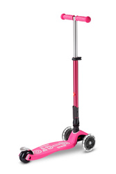 MICRO - foldable three-wheeled scooter Maxi Deluxe LED, shocking pink