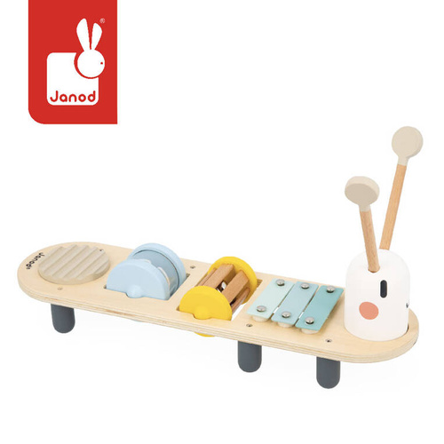 Janod - Wooden musical mini table Earthworm Sweet Cocoon 12 m +