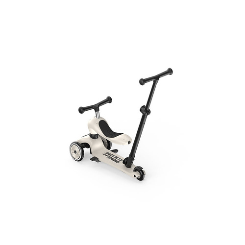 SCOOTANDRIDE - Highwaykick 1 Push and Go 2in1 Ride-on and Scooter with Handle for 1-5 Years, Miffy Ash