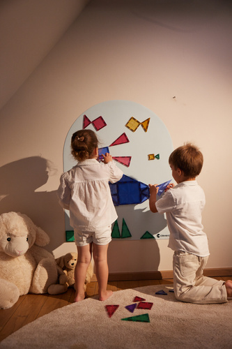 CLEVERCLIXX - magnetic wall sticker 95x75cm, clever blue