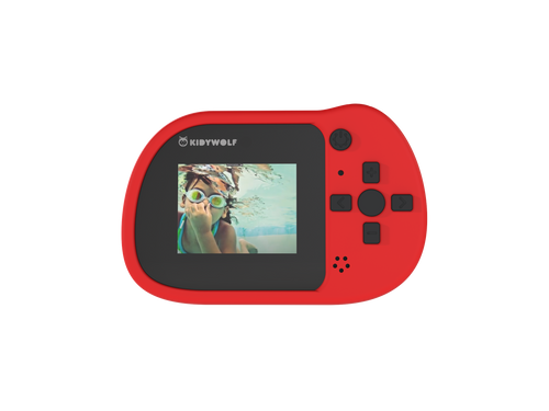Kidywolf - KIDYCAM - digital camera for children, waterproof, red