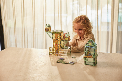 CLEVERCLIXX - magnetic blocks Magic Forest Pack Pastel - 65 pcs.