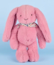 DOUDOU – Lapin Fleurette plush rabbit by Doudou et Compagnie, 35 cm, grenadine pink