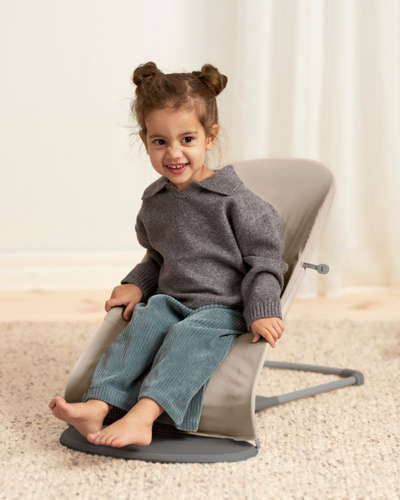 BABYBJÖRN - Bouncer BLISS Woven/Jersey Tri Fabric, Sand Grey