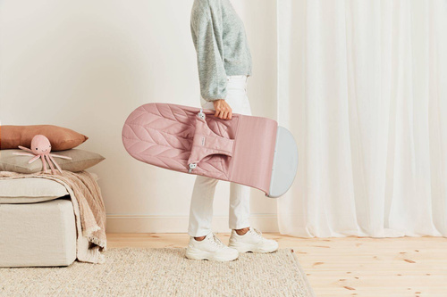 BABYBJÖRN - Bouncer BLISS - Dusty Pink, Petal Quilt + Toy Googly Eyes Pastels