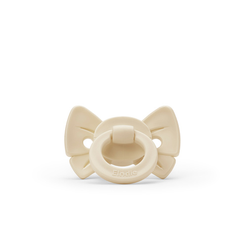 ELODIE DETAILS - Binky Bow silicone pacifier 3m+, oat white