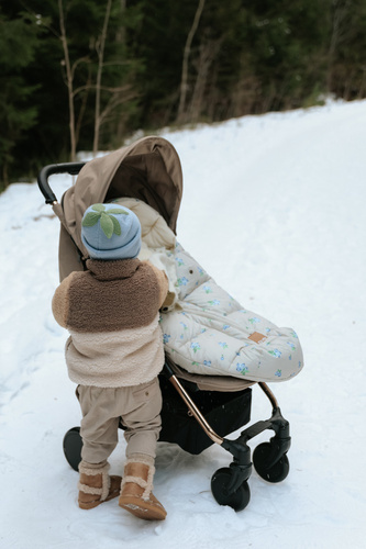 ELODIE DETAILS - winter hat, Furry Knit Beanie, Blueberry Bliss, 1-2yr