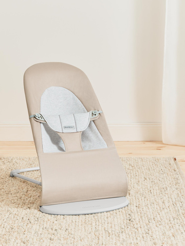 BABYBJÖRN - Bouncer Balance Soft Beige/Grey, Woven/Jersey