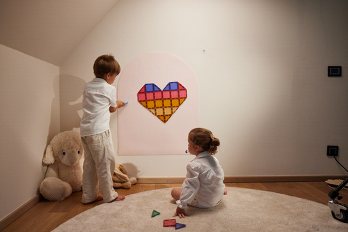 CLEVERCLIXX - magnetic wall sticker 95x75cm, dream pink